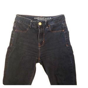 Dark wash American Eagle sky high jegging